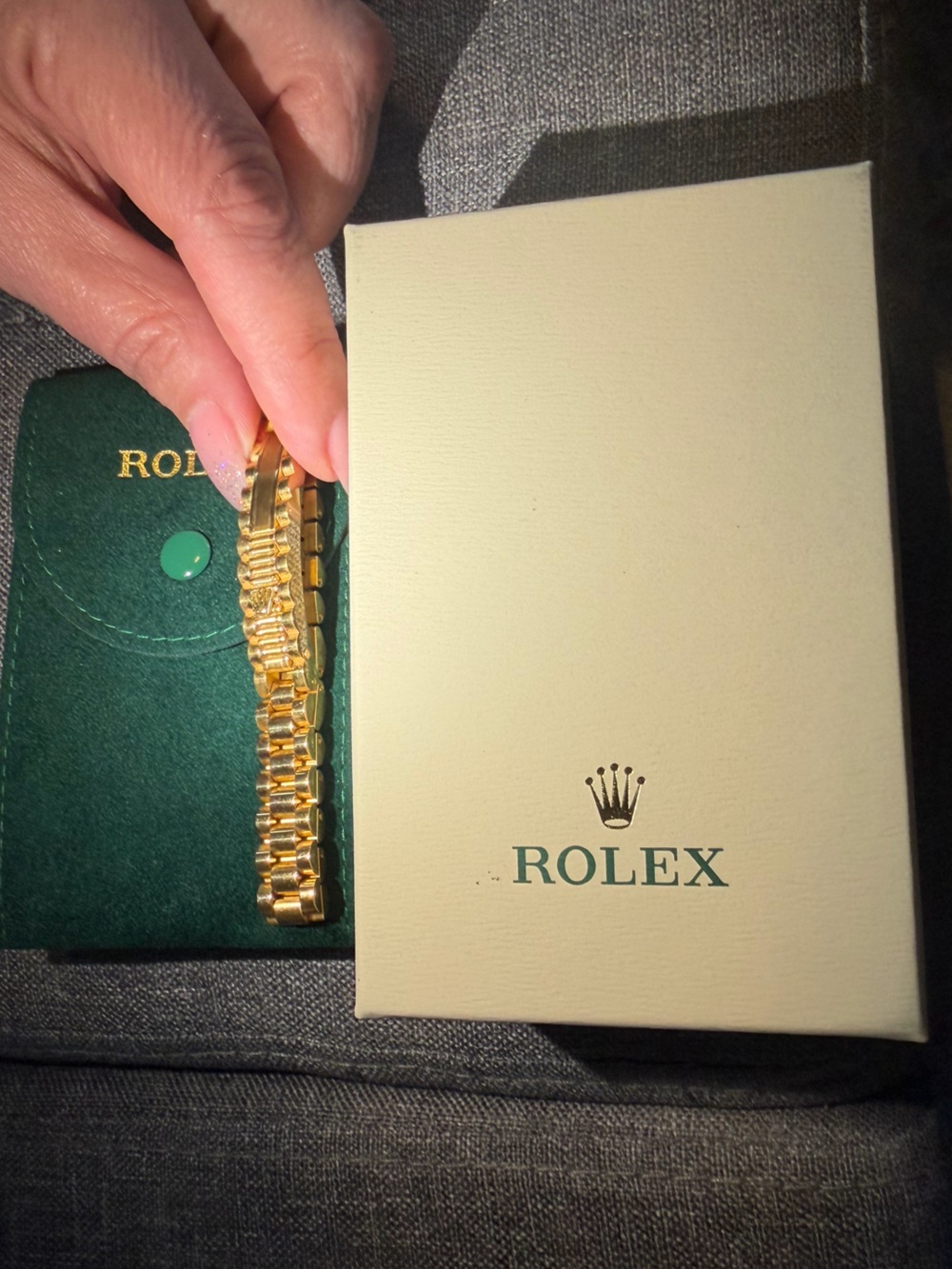 Gold-tone Scalloped rolex type Bracelet - unisex - Picture 3 of 8